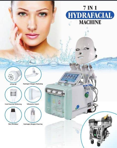 7 in 1 Hydrafacial Machine with LED Mask 0