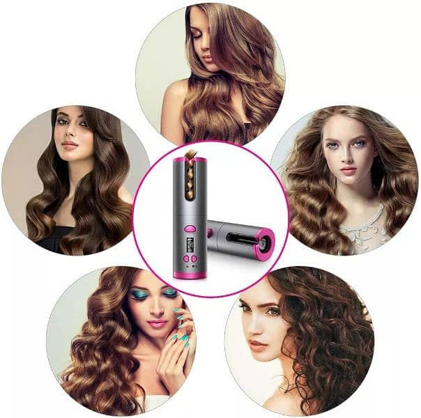 Nobebird Cordless Auto Curler, Automatic Hair Curler 5