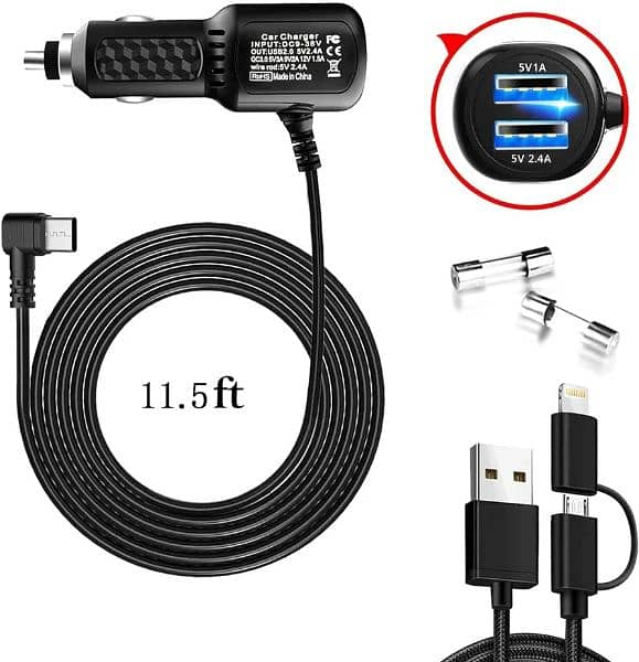 USB-C Car Charger with Dual USB Port 2