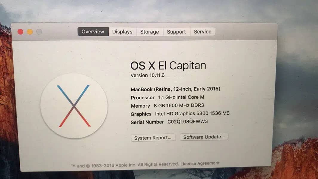 Macbook Mini OS XI Captian Retina (12 -inch) 5