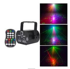 5V LED Stage Lamp Laser Projector Light 60 Pattern USB Rechargeable RG