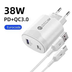 Tatal 38W Wall Charger Quick Charge PD20W Power3.0 Fast Charger
