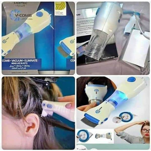 V-Comb Electric Anti Head Lice Removal Device with 4 Filters 5
