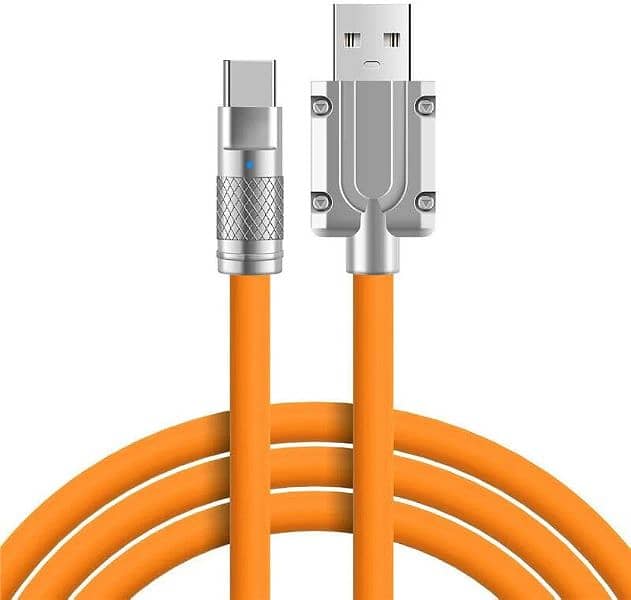 120W Super Fast Charging Cable Metal Zinc Alloy Liquid Silicone 1