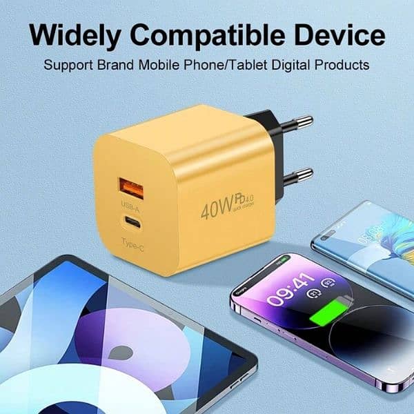 40W PD USB Charger Fast Charging Aadpter For IPhone 4