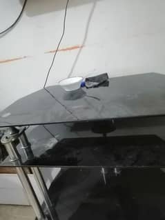 glass tv trolley stand