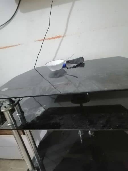 glass tv trolley stand 0