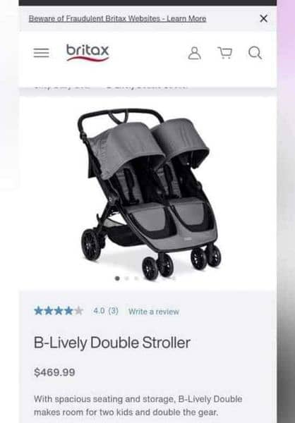 britox twin stroller 0