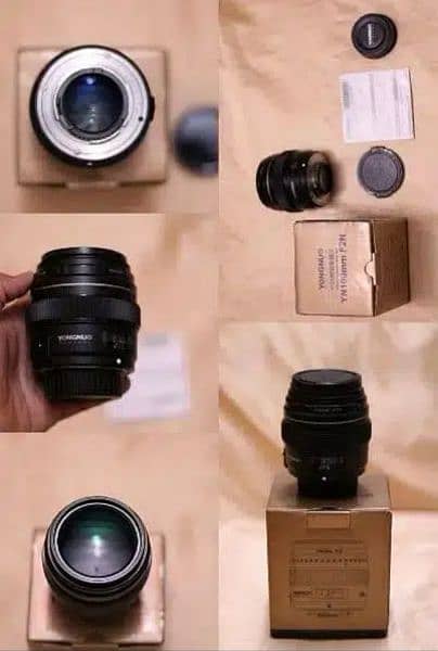 3 Nikon lenses Yongnuo 100mm f2. , Nikon 35mm f1.8g. , sigma 70-300mm 1