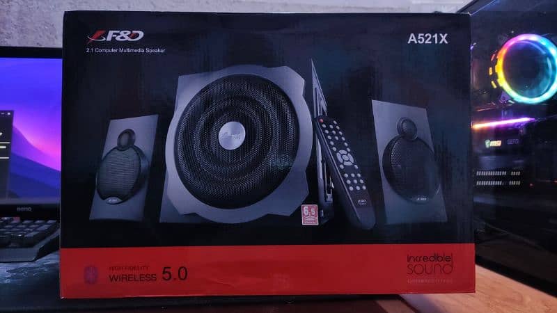 F & D a521x 2.1 Woofer and Speakers NewLike Tags Edifier Audionic Sony 0
