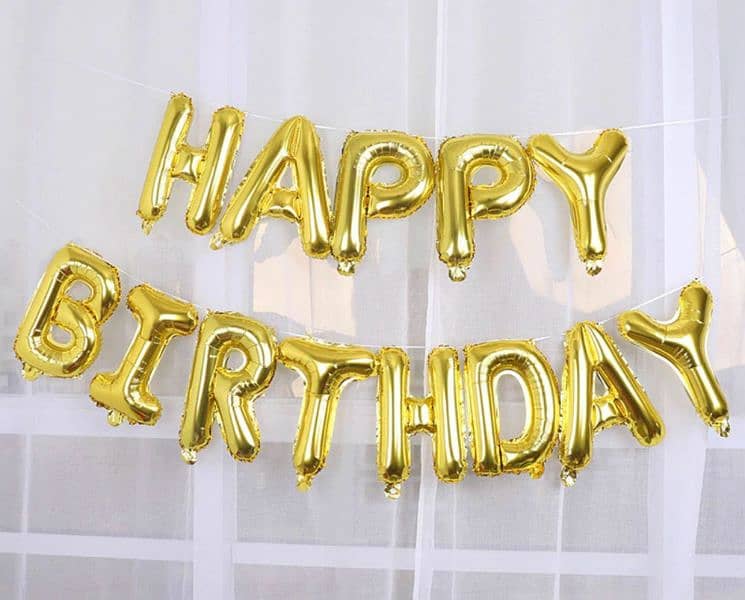 Happy Birthday foil balloons for party decorations 0