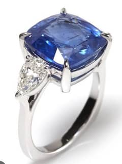 Sapphire Style Stone  Silver Ring 0