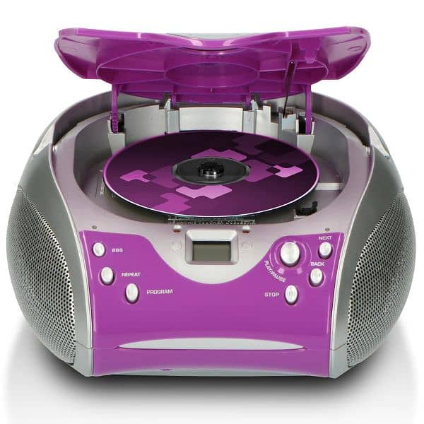 LENCO SCD-24 Purple - Portable stereo FM radio with CD player 1