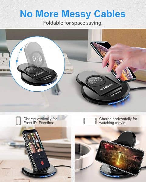 ELEGIANT 15W Fast Wireless Charger with Qi Certification 3