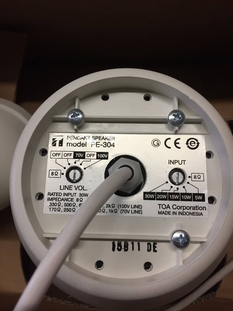 TOA Used Pendant Speaker PE-304 (30 Watts) 3
