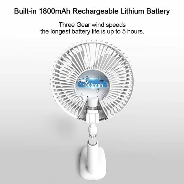 Youpin ADYSS Portable Fan USB Rechargeable Folding Telescopic Floor 4