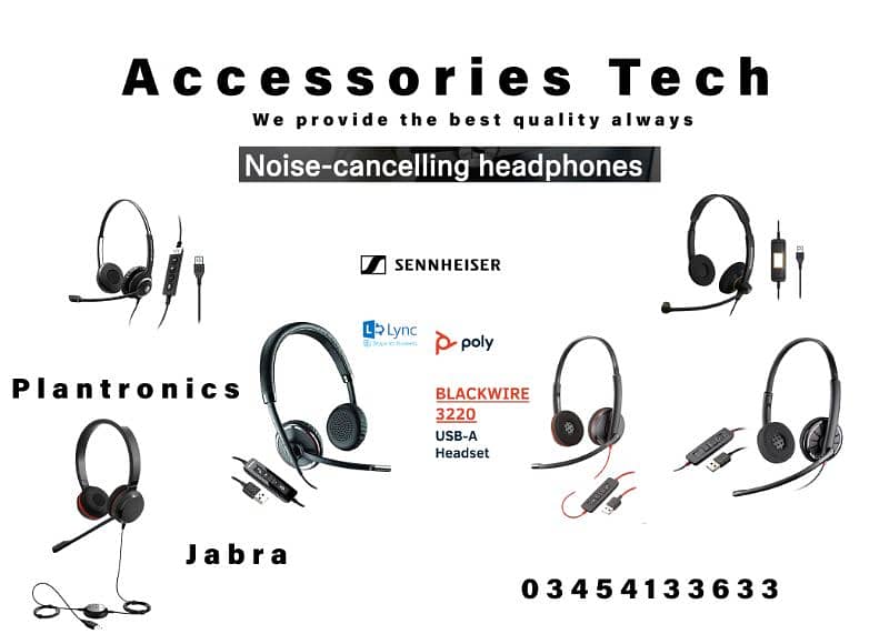 Jabra plantronic and sennheiser usb headsets 4