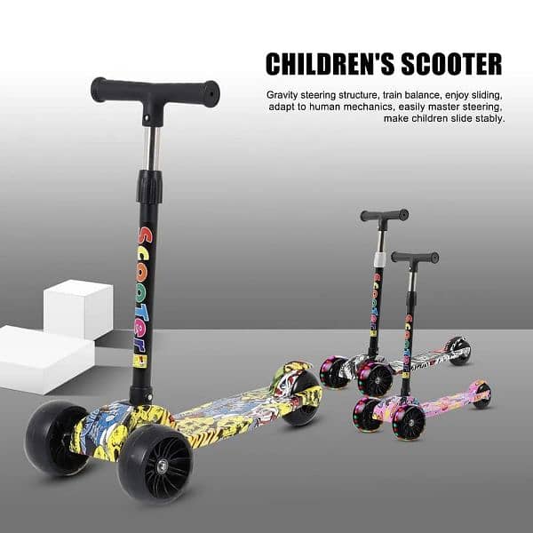 Scooty for kids imported quality Pu Flashing lights scooter 1