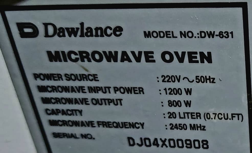Dawlance Microwave Oven, DHA, Karachi 1