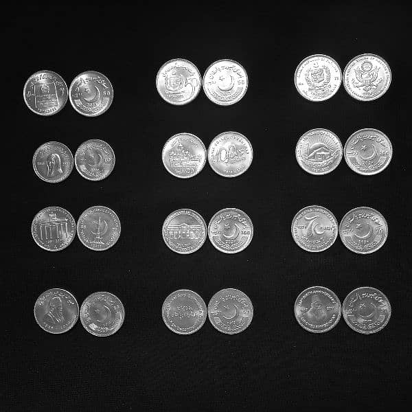 Collection of 12 Different Commemorative Pakistani Coins |Rare coins 0