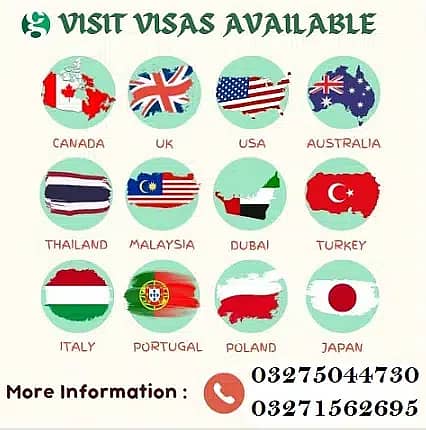Dubai Visit Visa,Norway visit visa,Poland visa, Greece Spain Visa 1