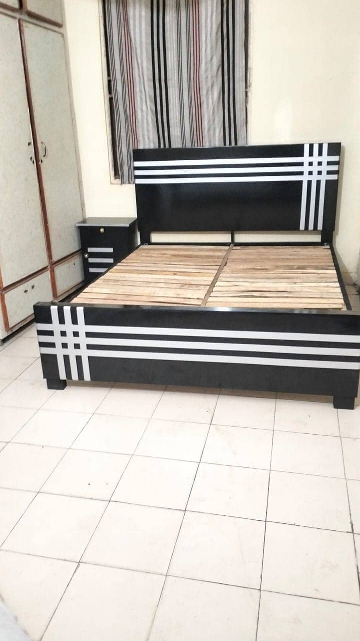 double Bed, bed, side tables, Furniture 4