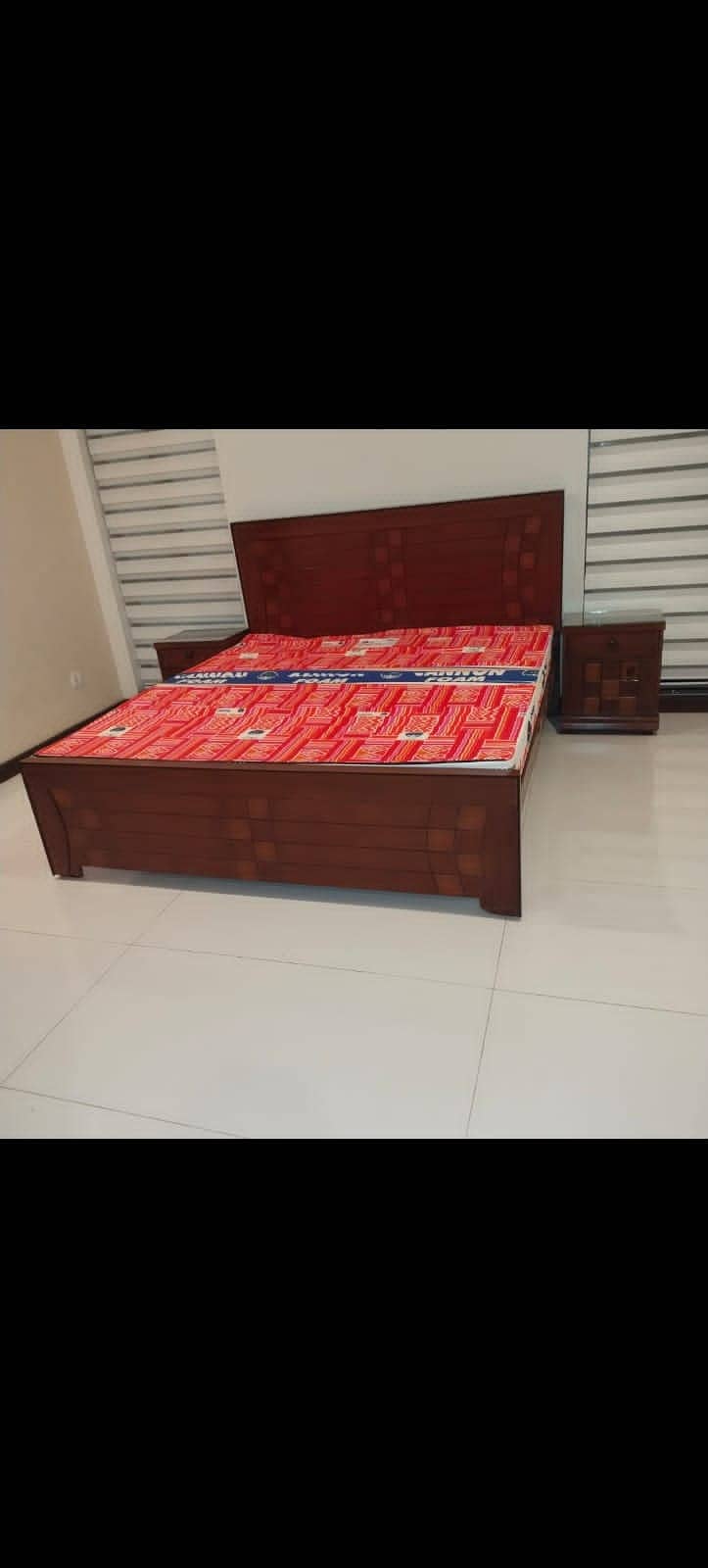 double Bed, bed, side tables, Furniture 5