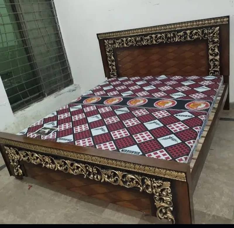 double Bed, bed, side tables, Furniture 6