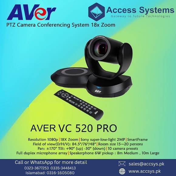 Video conference Logitech Group PTZ Pro2 Aver VC520 Pro2 Poly Trio8800 8