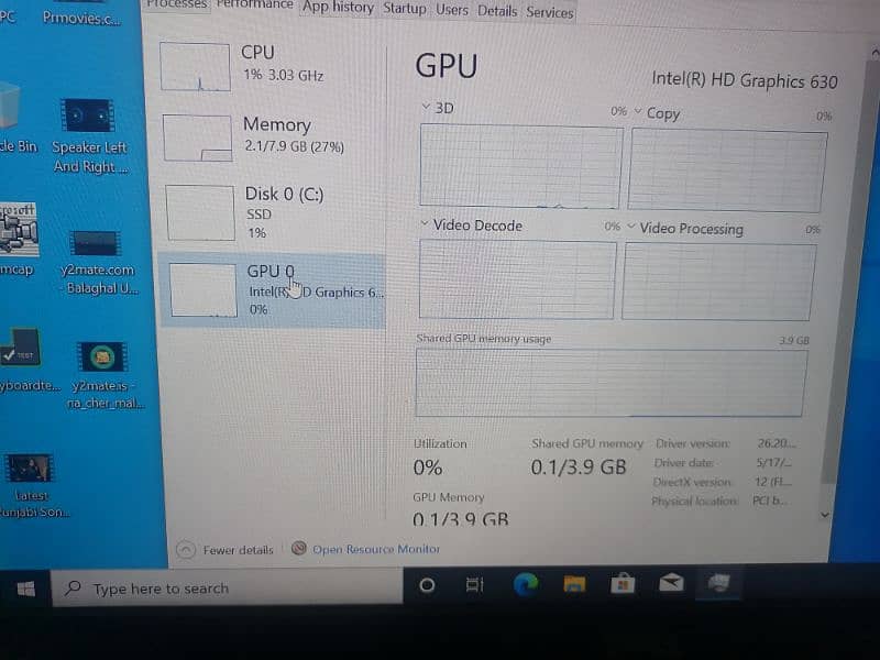 Dell 5480 i7 7th HQ Processor (2.90GHz 8 CPU's ) 8 MB L3 cache 5