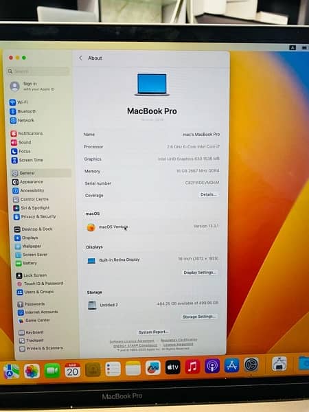 MacBook Pro 16” 2019 i7/16/512 4GB GPU 4