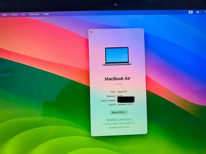 MacBook Air 13”  M1-2020  8GB/256GB 2