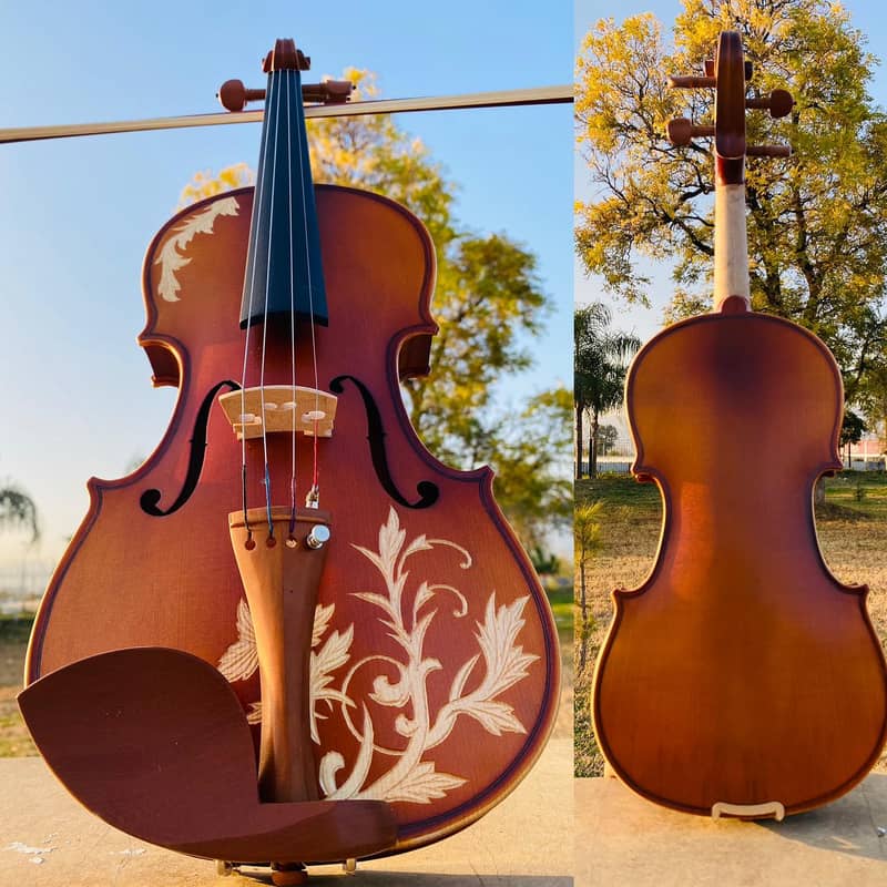 Violin 4/4 Solid Wood Matte Violin Beautiful Appearance Violin 11
