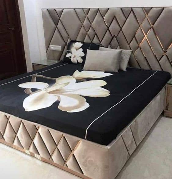 Poshish bed set/Bed set/Double bed/King size bed/Home furniture 4