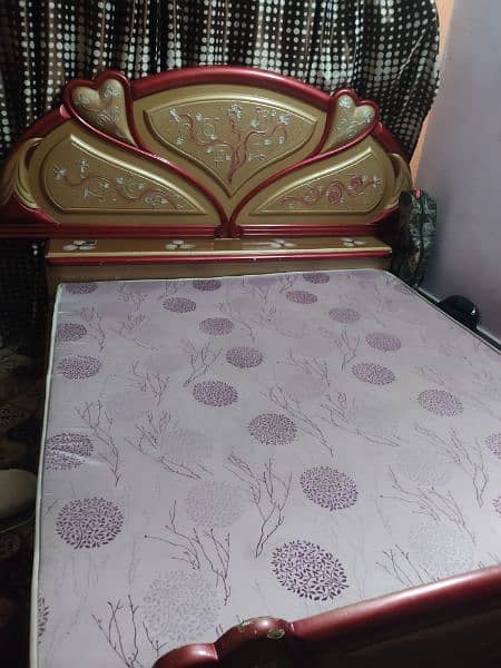 King Size Wooden Bed Set 4