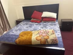 Double bed with the table