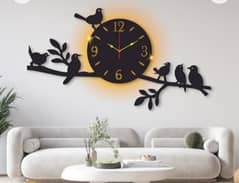 sparrow Design Wall clock with backlight / All Pakistan home dilvery 0