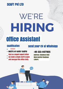 Office job For Female Staff