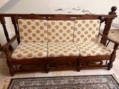 Wooden Sofa Set 5 Seater non-repaired 100% okay