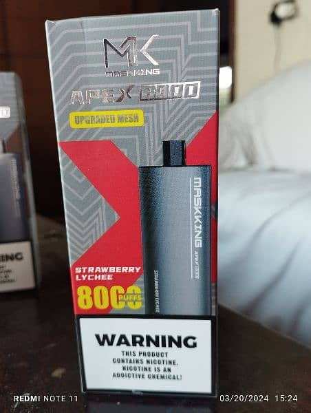 Maskking Disposable Pod Vape Rechargeable 50Mg new box pack 3
