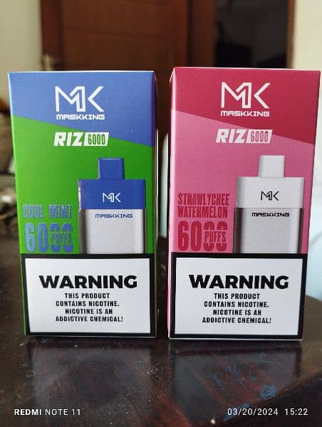 Maskking Disposable Pod Vape Rechargeable 50Mg new box pack 7
