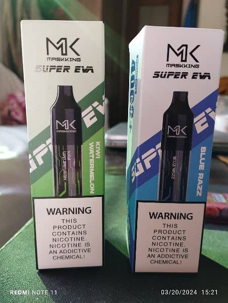 Maskking Disposable Pod Vape Rechargeable 50Mg new box pack 8