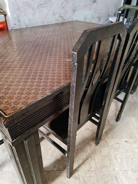 Super Solid Heavy Dinning Table with Chair's 3