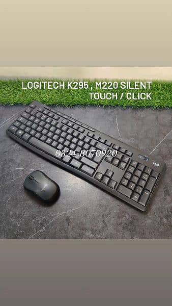 Logitech Silent Mouse & Silent Keyboard Logitech M220 , Logitech K295 2