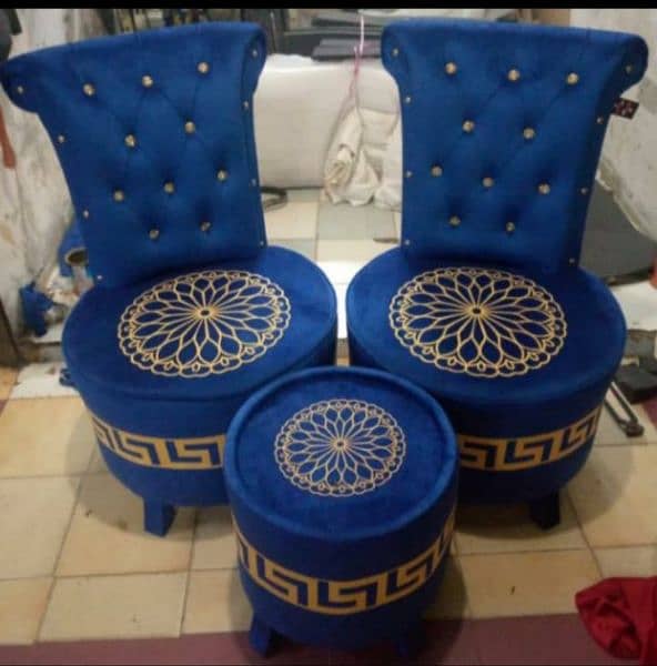 2 Bedroom Chairs 1 table Beautiful Design and different colours 1