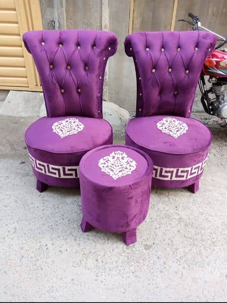 2 Bedroom Chairs 1 table Beautiful Design and different colours 2