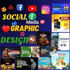 Instagram,Flacebook,YouTube and Business Posters making Graphic design