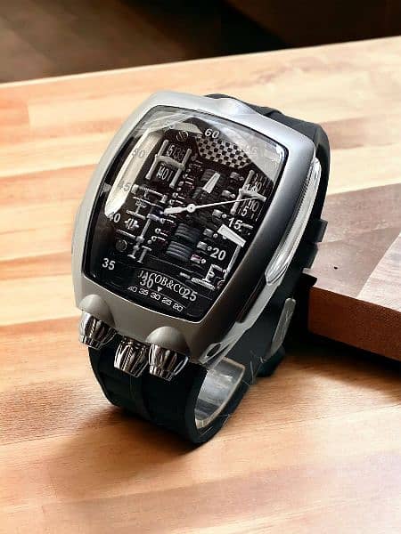 Jacob & CO 
BUGATI model
Pvc rubber strap
AA quality watch 2