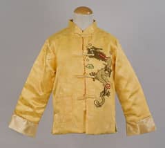 Embroidered Dragon Padded Mandarin Jacket - Boy's Chinese shirt