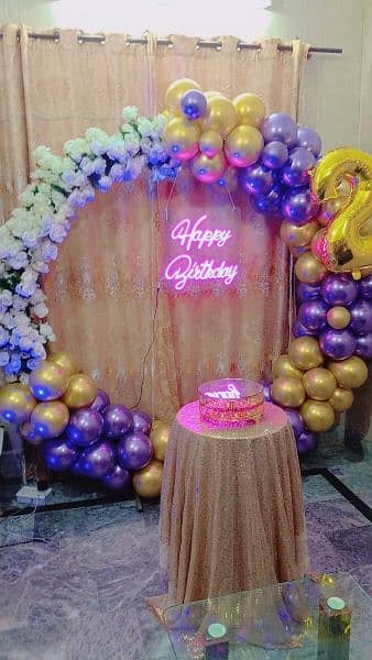 balloons decor birthday party dj mehndi lighting decor 19
